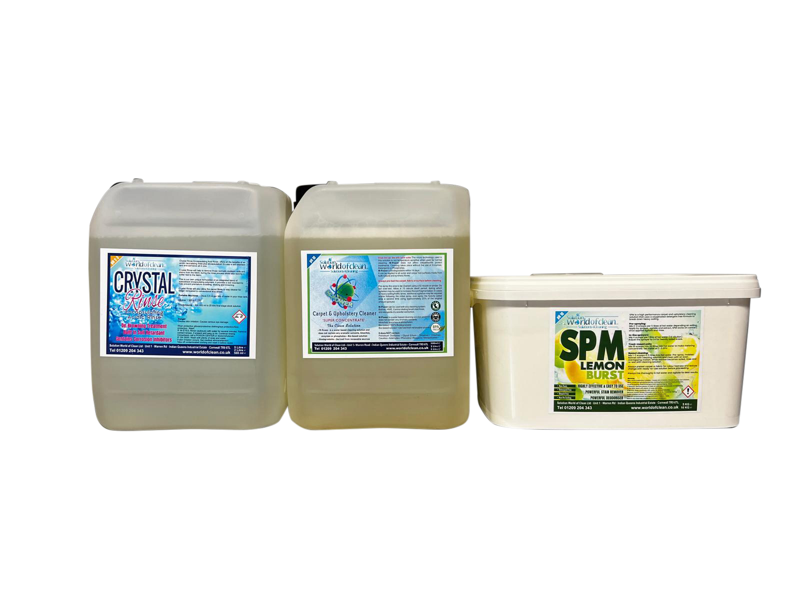 Worldofclean kennismakingspakket SPM LEMON BURST, M-power en Crystal Rinse